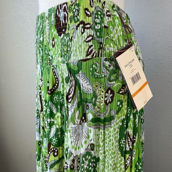 NWT Multiples Green Floral & Botanical Skirt - Picture 5 of 9